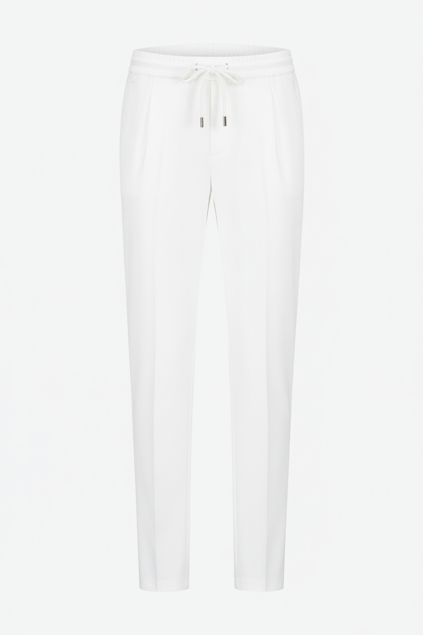 Witte broek met witte strik