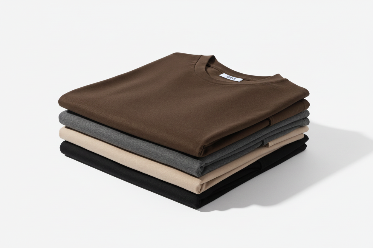 Gestapelde t-shirts meerdere kleuren - stijl tweede afbeelding